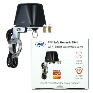 PNI Safe House HS541 Smart Valve with Wi-Fi, for shutting off the water/gas pipe supply via the internet, compatible with 