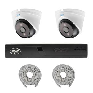 NVR POE PNI House IP710J video surveillance package, 2 PNI IP808J cameras, 8MP and cables included