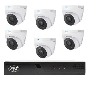 Video surveillance package with 6 cameras and 20 meters of cables included