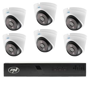 Video surveillance package with 6 cameras and 20 meters of cables included