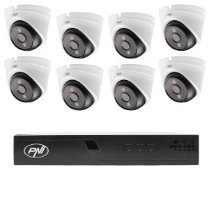 Video surveillance package with 8 cameras and 20 meters of cables included