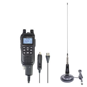 PNI Escort HP 82 portable CB radio station kit, multi standard, 4W, 12V, AM-FM with PNI LED 2000 CB antenna