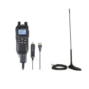 PNI Escort HP 82 portable CB radio station kit, multi standard, 4W, 12V, AM-FM with PNI Extra 45 CB antenna with magnet