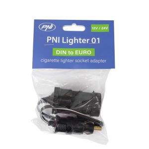 DIN adapter to EURO PNI Lighter 01 cigarette lighter socket with extension cable