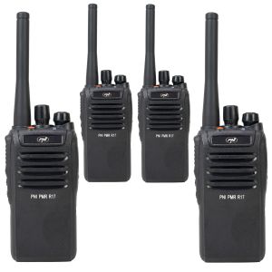 Kit of 4 portable radio stations PNI PMR R17 446MHz, 0.5W, 16 PMR channels and 50 CTCSS and 104 DCS tones, programmable, Li-Ion