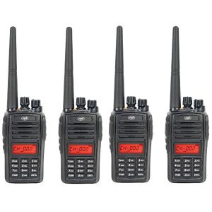 Kit of 4 portable radio stations PNI PMR R18, 446MHz, 0.5W, 128 channels, 16 PMR and 50 CTCSS and 104 DCS tones, FM radio, prog