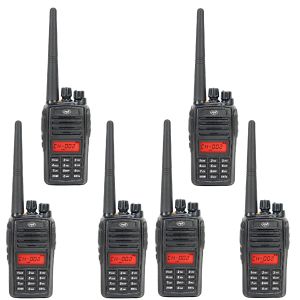 Kit of 6 portable radio stations PNI PMR R18, 446MHz, 0.5W, 128 channels, 16 PMR and 50 CTCSS and 104 DCS tones, FM radio, prog