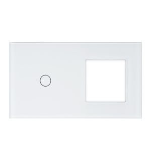 PNI SH611 double glass frame for switch and socket, white