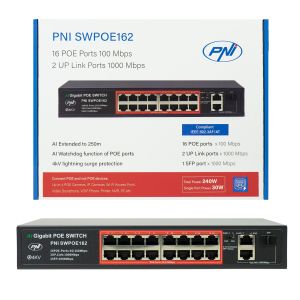 Switch POE PNI SWPOE162, 16 ports