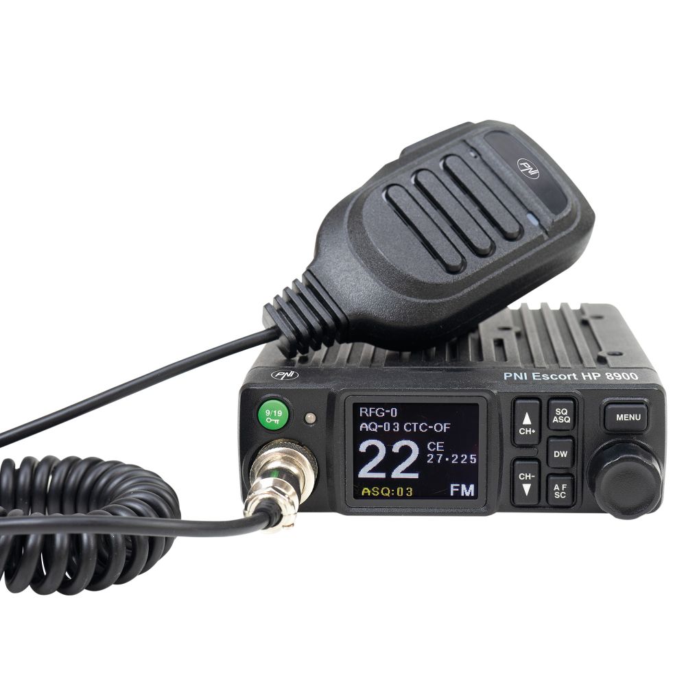 CB PNI Escort HP 8900 ASQ Radio Station Package, 12-24V CB PNI ML100  Antenna with Magnetic Base, 12V 24V Power, RF Gain, Roger Beep,  CTCSS-DCS, Dual Watch