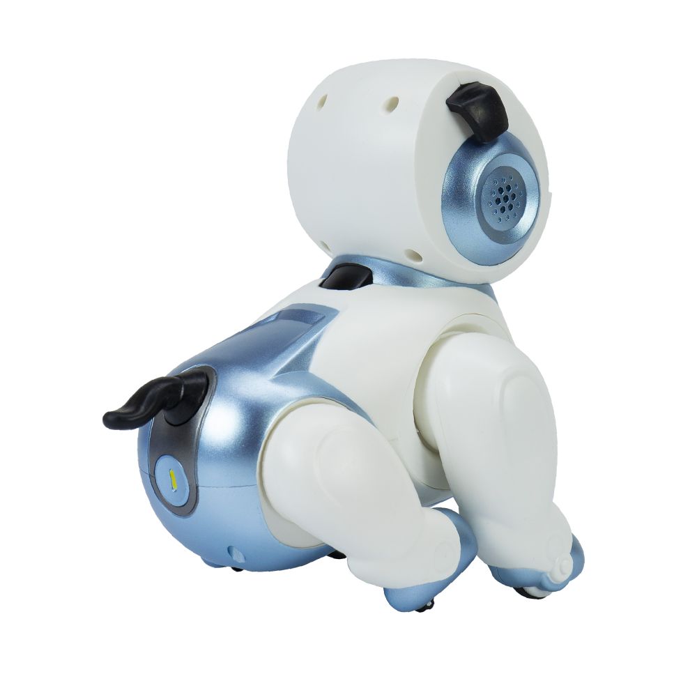 Blue and white robot dog online