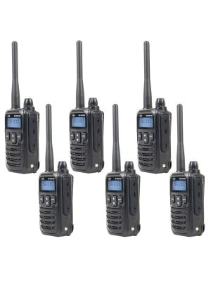 Kit of 6 portable radio stations PNI DMR R45, digital and analog, 446MHz, 16 digital channels and 99 analog channels, functions