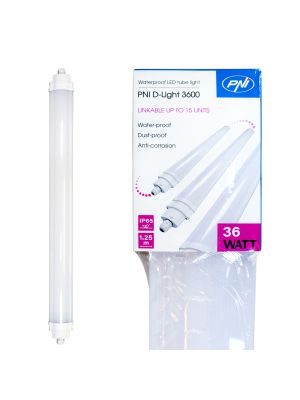 PNI D-Light 3600 LED Linear Luminaire, 36W, 6500k, IP65 Waterproof, with Water, Dust and Corrosion Protection, for 