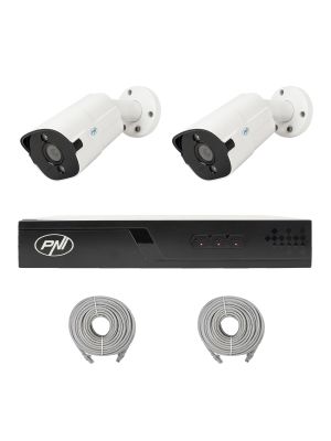 Video surveillance package with 2 cameras and 20 meters of cables included