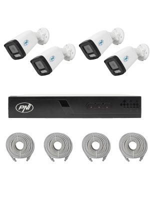 NVR POE PNI House IP710J video surveillance package, 2 PNI IP505J cameras, 5MP and cables included