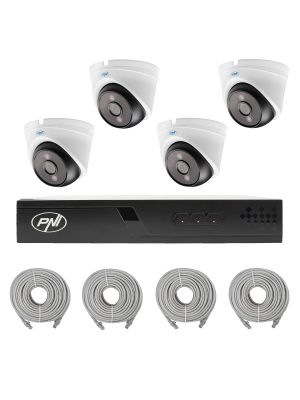 Video surveillance package with 4 cameras and 20 meters of cables included