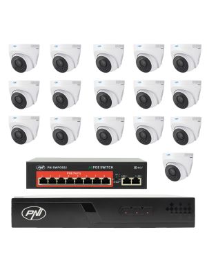 Video surveillance package with 16 cameras, switch and cables