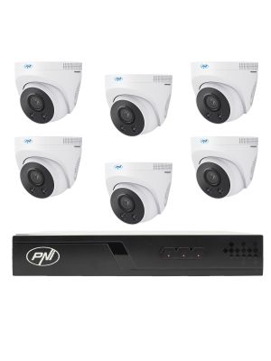 Video surveillance package with 6 cameras and 20 meters of cables included