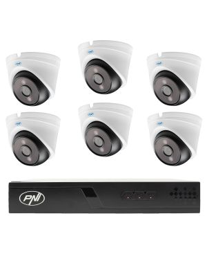 Video surveillance package with 6 cameras and 20 meters of cables included