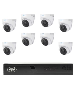 Video surveillance package with 8 cameras and 20 meters of cables included