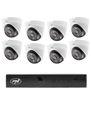 Video surveillance package with 8 cameras and 20 meters of cables included