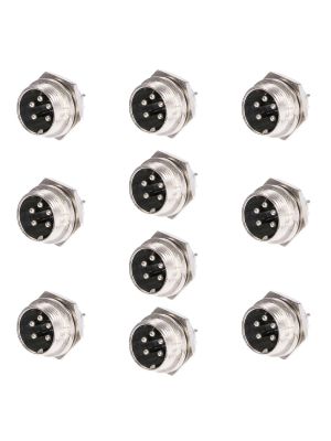 Set of 10 pieces PNI male microphone plug with 5 pins PCB connection