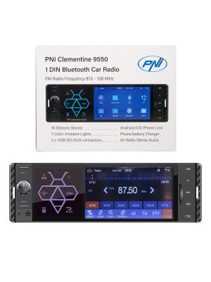 Car MP5 player PNI Clementine 9550 1DIN display 4 inch 50Wx4, Bluetooth, FM radio, Carplay