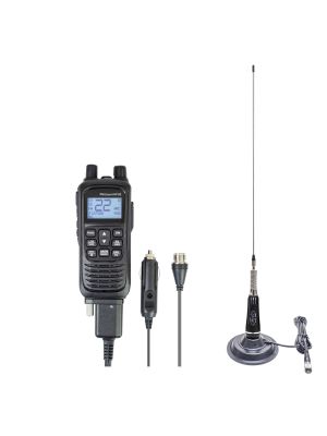 PNI Escort HP 82 portable CB radio station kit, multi standard, 4W, 12V, AM-FM with PNI LED 2000 CB antenna