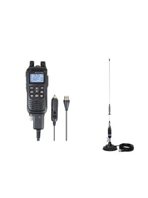 PNI Escort HP 82 portable CB radio station kit, multi standard, 4W, 12V, AM-FM with PNI S75 CB antenna with magnet