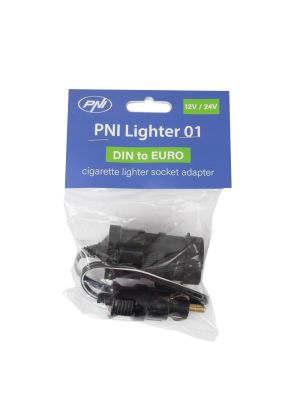 DIN adapter to EURO PNI Lighter 01 cigarette lighter socket with extension cable