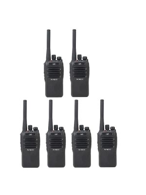 Kit of 6 portable radio stations PNI PMR R17 446MHz, 0.5W, 16 PMR channels and 50 CTCSS and 104 DCS tones, programmable, Li-Ion