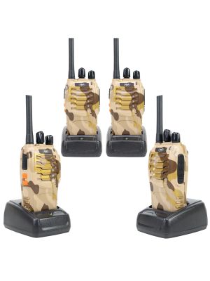 Kit 4 portable radios PNI PMR R40 CAMO PNI PMR R40 CAMO batteries, chargers and headphones included