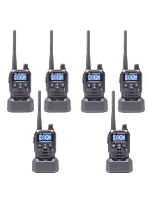 Kit of 6 portable radio stations PNI PMR R45 PRO 446MHz, 0.5W, 99 programmable channels, 16 PMR and 38 CTCSS and 104 DCS tones,