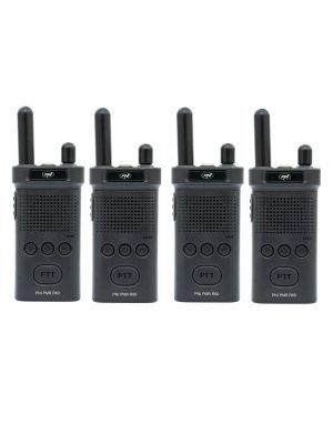 Kit of 4 portable radio stations PNI PMR R60 446MHz, 0.5W, 16 programmable channels, 16 PMR and 50 CTCSS and 104 DCS tones, Sca