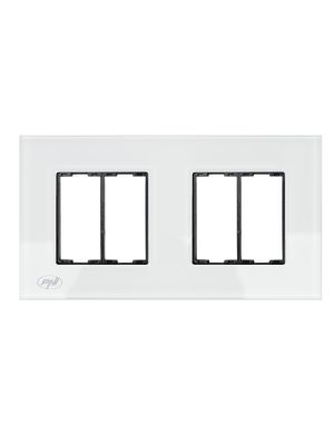 PNI RM202W glass double frame for PNI sockets