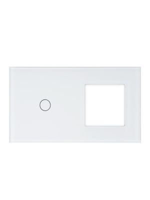 PNI SH611 double glass frame for switch and socket, white