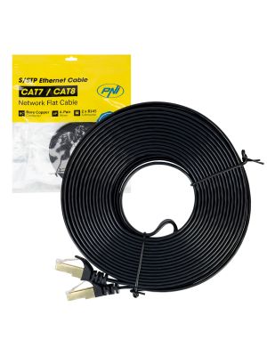 Flat network cable CAT7 black