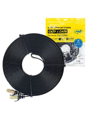 Flat network cable CAT7 black