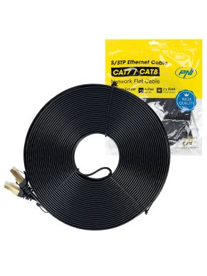 Flat network cable CAT7 black