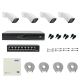 PNI House IP816 NVR package with 4 PNI IP740 4MP cameras, source, switch, cables, plugs and splitters