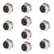 Set with 10 pieces PNI male microphone plug with 5