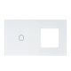 PNI SH611 double glass frame for switch and socket, white